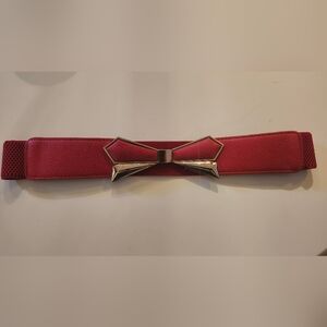Red And Gold Bow Belt